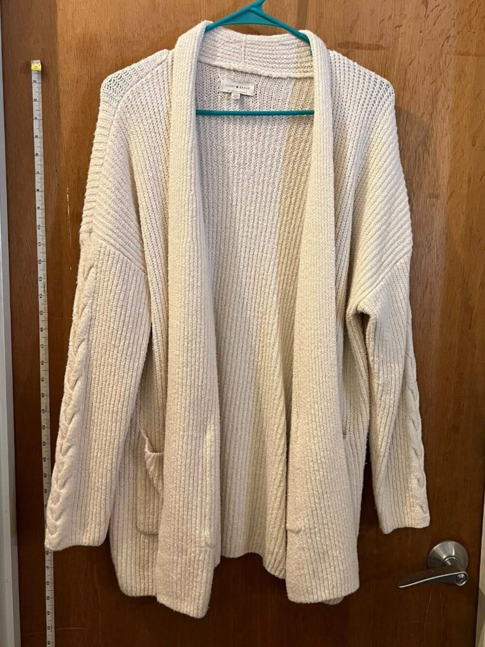 🐻Size L - Lucky Brand - Off-White/Cream Long Sleeve Sweater Wrap